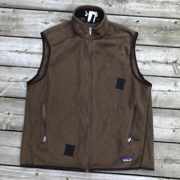 2008 Patagonia Synchilla Jacket Vest Large Brown - Picture 1 of 6